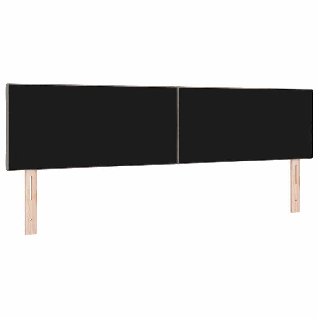 Headboard with LED Strip Lights Adjustable Taupe 180 cm Fabric